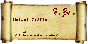 Halmai Zsófia névjegykártya