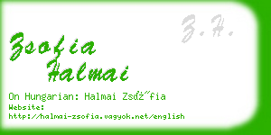 zsofia halmai business card